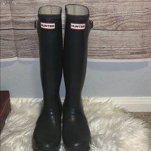 Navy Hunter Boots